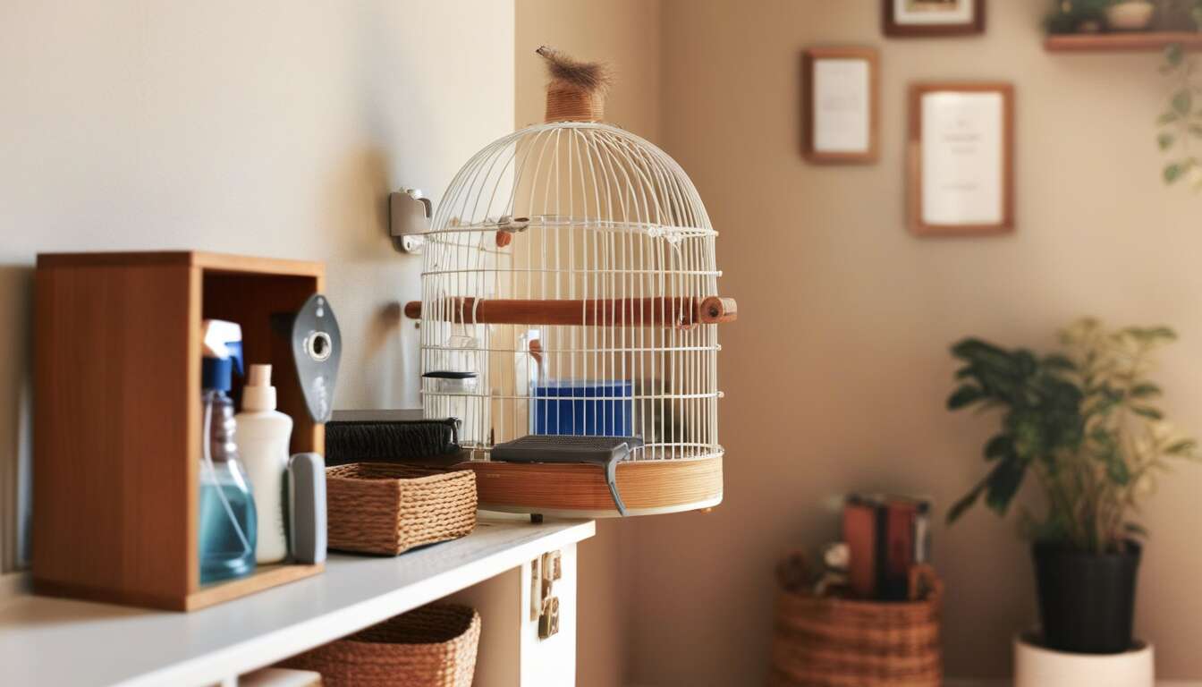 Produits de nettoyage sûrs pour les cages d&rsquo;oiseaux